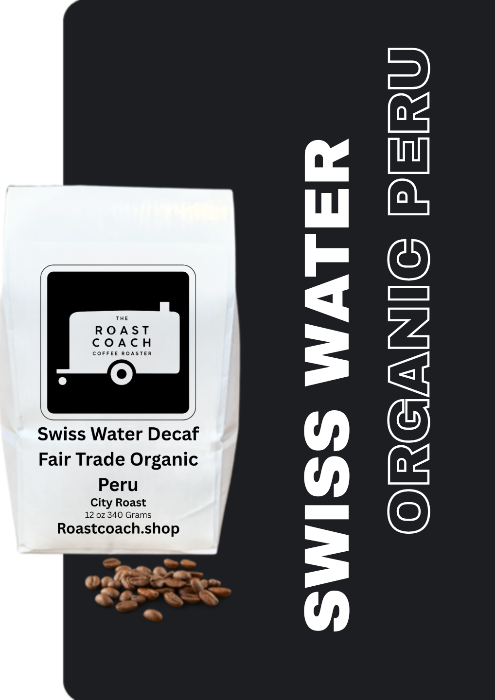 Swiss Water Decaf Fair Trade Organic Peruvian City Roast 12 oz