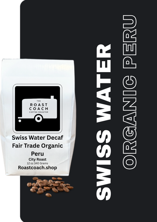 Swiss Water Decaf Fair Trade Organic Peruvian City Roast 12 oz